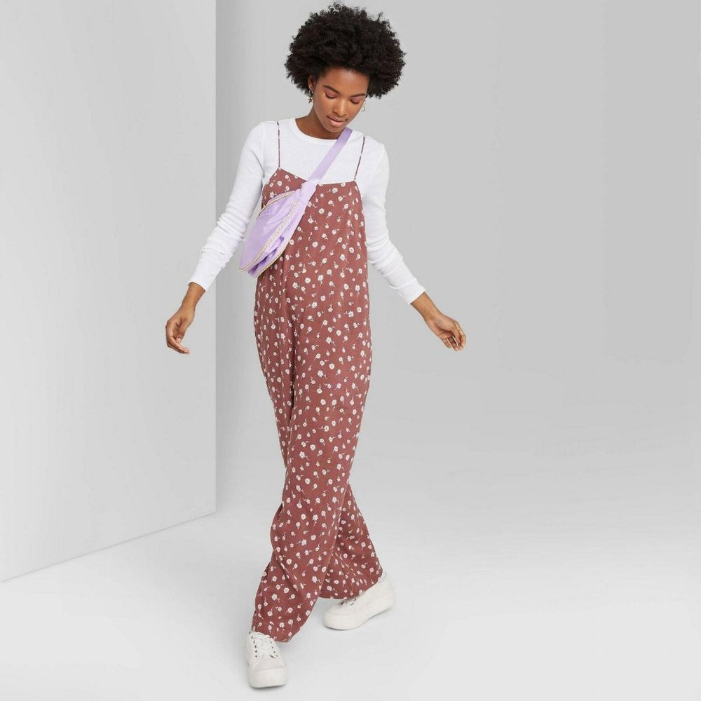 NWT Wild Fable Waistless Jumpsuit Large Cinnamon - Picture 3 of 7